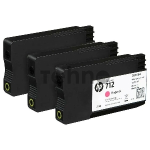 Картридж струйный HP 712 3ED78A пурпурный x3упак. (29мл) для HP DJ Т230/630