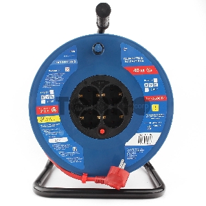 Удл. на пласт. катушке “Power Cube” IP20 16А 40м ПВС 3*1,5мм2 4 роз. с/з Удл. на пласт. катушке “Power Cube” IP20 16А 40м ПВС 3*1,5мм2 4 роз. с/з