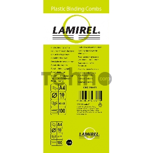 Пружины для переплета пластиковые Lamirel, 10 мм. Цвет: черный, 100 шт в упаковке.