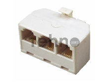 Rexant Телефонный тройник RJ-14(6P4C) (штекер - 3 гнезда)