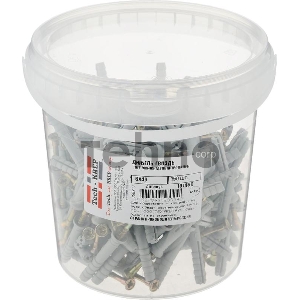 Дюбель-гвоздь 6х40 с потайной манжетой полипропилен (уп.150шт) ведро Tech-Krep 101466