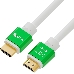 Кабель Greenconnect 5.0m HDMI версия 2.0, HDR 4:2:2, Ultra HD, 4K 60 fps 60Hz/5K*30Hz, 3D, AUDIO, 18.0 Гбит/с, 28/28 AWG, OD7.3mm, тройной экран, белый, AL корпус зеленый, GCR-51292 Greenconnect Кабель 5.0m HDMI версия 2.0, HDR 4:2:2, Ultra HD, 4K 60 fps 60Hz/5K*30Hz, 3D, AUDIO, 18.0 Гбит/с, 28/28 AWG, OD7.3mm, тройной экран, белый, AL корпус зеленый, GCR-51292, фото 2