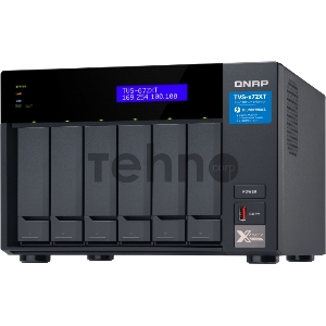 Сетевое хранилище SMB QNAP TVS-672XT-i5-8G 6-Bay NAS QTS/QuTS hero OS, Intel Core i5 Processor, 8GB DDR4 RAM(2 x 4 GB) max 64GB RAM (2 x 32 GB), 6 x 2.5/3.5