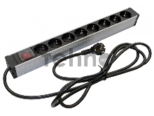 Блок розеток Hyperline SHZ19-8SH-S-2.5EU для 19