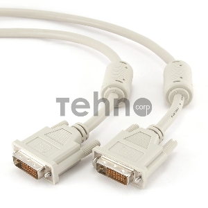 Кабель Кабель DVI-D dual link Gembird, 3.0м, 25M/25M, экран, феррит.кольца, пакет CC-DVI2-10)