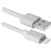 Кабель Defender USB кабель ACH01-03BH белый, USB(AM)-Lightning, 1м (87479), фото 6