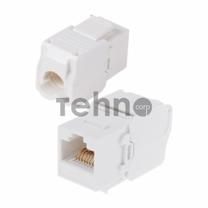 Rexant Модуль Keystone Jack RJ-45(8P8C), UTP неэкранированный, категория 5e, тип 90 градусов, самозажимной, белый