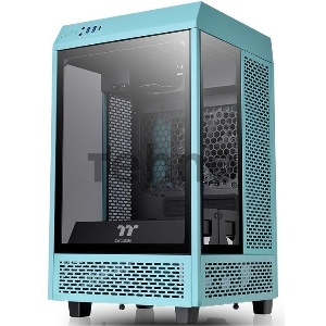 Корпус Thermaltake The Tower 100 Turquoise черный без БП miniITX 1x120mm 3x140mm 2xUSB3.0 audio bott PSU