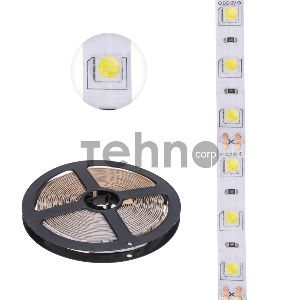 LED-лента 5 м 12 В 5050 6500 К IP23 60 LED/м для БП с клеммами LAMPER