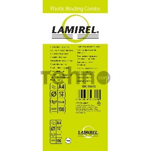 Пружины для переплета пластиковые Lamirel, 12 мм. Цвет: белый, 100 шт в упаковке.