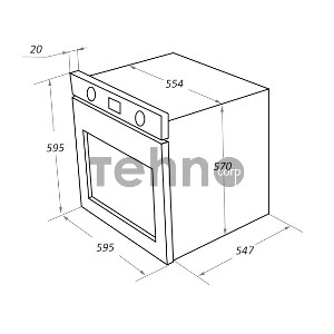 Электрический духовой шкаф MAUNFELD EOEM.769W, встраиваемый