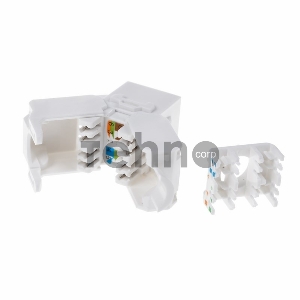 Rexant Модуль Keystone Jack RJ-45(8P8C), UTP неэкранированный, категория 5e, тип 90 градусов, самозажимной, белый