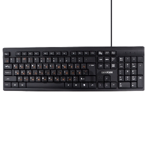 Клавиатура Гарнизон GK-130, USB, черный, кабель 1.5м