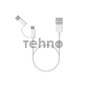 USB-кабель XIAOMI Mi 2-in-1 USB Cable Micro-USB to Type-C  (30cm)