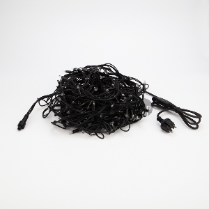 Гирлянда «Айсикл» («Бахрома») светодиодная 5х0,7 м, с эффектом мерцания, 152 LED, черный провод каучук, теплое белое свечение NEON-NIGHT