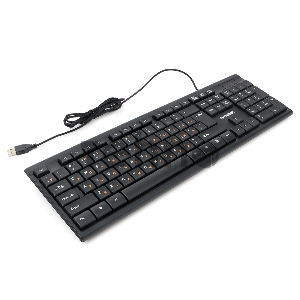 Клавиатура Гарнизон GK-130, USB, черный, кабель 1.5м