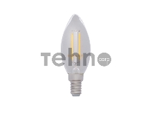 Лампа филаментная REXANT Свеча CN35 7.5 Вт 600 Лм 2700K E14 диммируемая, прозрачная колба