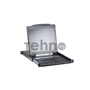 Переключатель KVM 16-портовый IP  с ЖК-дисплеем Slideaway/ATEN SINGLE RAIL 16P PS/2-USB LCDKVMP 17INCH WIH IP