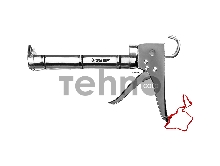Пистолет для герметика ЗУБР 06625  310мл эксперт полукорпусной зубчатый шт.ок