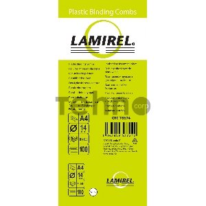 Пружины для переплета пластиковые Fellowes Lamirel LA-7867401 14мм белый 100 шт