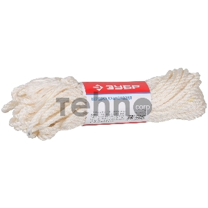 Веревка ЗУБР 50206 капроновая, d=6,0 мм, 20 м, 375 кгс, 12,5 ктекс