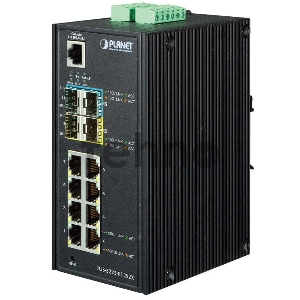 IGS-5225-8T2S2X индустриальный управляемый коммутатор IP30 Industrial L2+/L4 8-Port 1000T + 2-port 100/1000X SFP + 2-port 10G SFP+ Full Managed Switch (-40 to 75 C, dual redundant power input on 12~48VDC terminal block, DIDO)