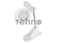 Лупа настольная 3D+12D REXANT с подсветкой, белая