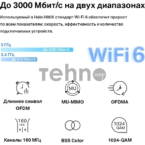 Домашняя Mesh Wi-Fi 6 система AX3000