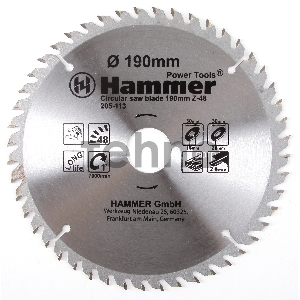 Диски отрезные,пильные,шлифовальные Диск пильный Hammer Flex 205-113 CSB WD  190мм*48*30/20/16мм по дереву [30663]