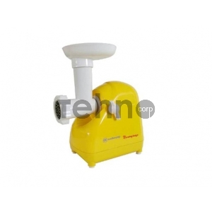 Мясорубка Белвар Помощница КЭМ-П2У 302-09, желтый, 1500 Вт, насадка для теста, колбас, шинковка, соковыжималка реверс