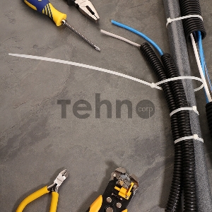 Хомут-стяжка кабельная нейлоновая REXANT 400 x4,8 мм, белая, упаковка 100 шт.