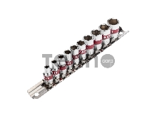 Набор торцевых головок REXANT 1/4, шестигранные, CrV, 10 шт., 4-13 мм Набор торцевых головок REXANT 1/4, шестигранные, CrV, 10 шт., 4-13 мм