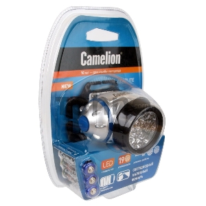 Фонарь Camelion LED5313-19F4 (фонарь налобн, металлик, 19LED, 4 реж, 3XR03 в компл, пласт, блист)