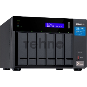 Сетевое хранилище SMB QNAP TVS-672XT-i5-8G 6-Bay NAS QTS/QuTS hero OS, Intel Core i5 Processor, 8GB DDR4 RAM(2 x 4 GB) max 64GB RAM (2 x 32 GB), 6 x 2.5/3.5