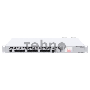 Маршрутизатор Mikrotik CCR1016-12S-1S+ Cloud Core Router 1016-12S-1S+ with Tilera Tile-Gx16 CPU (16-cores, 1.2Ghz per core), 2GB RAM, 12xSFP cages, 1xSFP+ cage, RouterOS L6, 1U rackmount case, Dual PSU, LCD panel