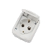 Розетка одноместная KRANZ Mini OG открытой установки с заземлением, керамика, IP54 белая, фото 3