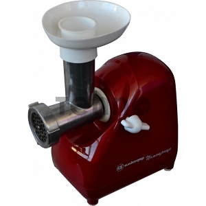 Мясорубка Белвар Помощница КЭМ-П2У 302-09, красный, макс. мощность 1500 Вт, реверс, шинковка, соковыжималка для мягких ягод и томатов,.насадка для теста, колбас