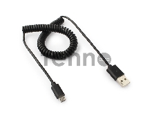 Кабель Cablexpert USB 2.0 Pro, AM/microBM 5P, 1.8м, витой, черный, пакет (CC-mUSB2C-AMBM-6)