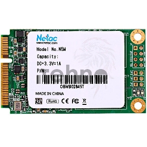 Накопитель SSD mSATA Netac 2.0Tb N5M Series <NT01N5M-001T-M3X> Retail (SATA3, up to 560/520MBs, 3D TLC/QLC)