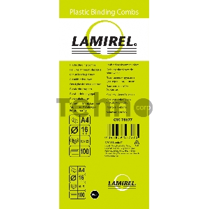 Пружины для переплета пластиковые Fellowes Lamirel LA-7867701 16мм черный 100 шт