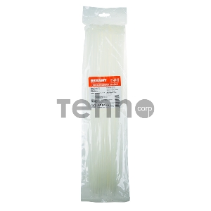 Хомут-стяжка кабельная нейлоновая REXANT 400 x4,8 мм, белая, упаковка 100 шт.