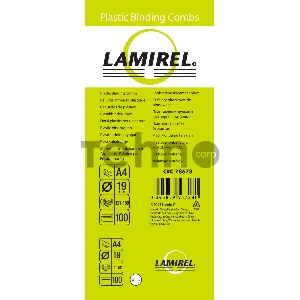 Пружины для переплета пластиковые Fellowes Lamirel LA-7867801 19мм белый 100 шт