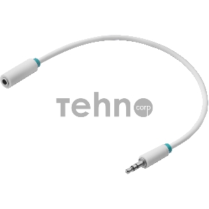 Greenconnect Удлинитель аудио 1.0m jack 3,5mm/jack 3,5mm белый, зеленая окантовка, ультрагибкий, 28AWG, M/F, Premium , экран, стерео(GCR-STM1662-1.0m)