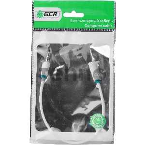 Greenconnect Удлинитель аудио 1.0m jack 3,5mm/jack 3,5mm белый, зеленая окантовка, ультрагибкий, 28AWG, M/F, Premium , экран, стерео(GCR-STM1662-1.0m)