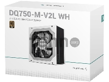Блок питания DEEPCOOL DQ750 (DQ750-M-V2L WH), 750 Вт, ATX12V 2.31, активный PFC, вентилятор 120x120 мм, cертификат 80 PLUS Gold, отстегивающиеся кабели, белый
