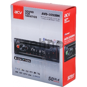 Автомагнитола CD DVD ACV AVD-2010BM 1DIN 4x50Вт