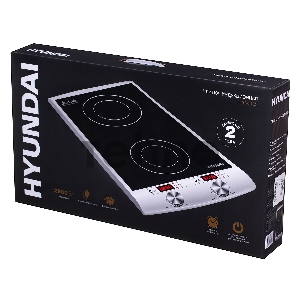 Плита Электрическая Hyundai HYC-0103 серебристый/черный стеклокерамика (настольная)