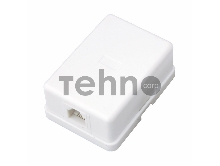 Рoзетка телефонная внешняя, 1 порт RJ-14(6P-4C), категория 3, (50 шт/уп)