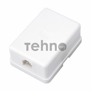 Рoзетка телефонная внешняя, 1 порт RJ-14(6P-4C), категория 3, (50 шт/уп)