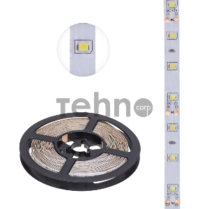 LED-лента 5 м 12 В 2835 2700 К IP23 60 LED/м для БП с клеммами LAMPER